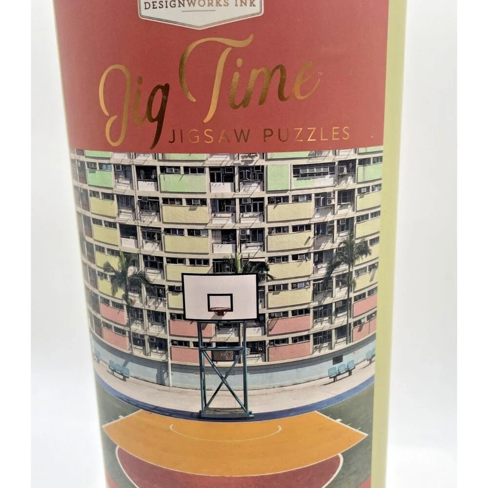 Jig Time 1000 Piece Jigsaw Puzzle Hong Kong Hoops by DesignWorks w Art Print NEW